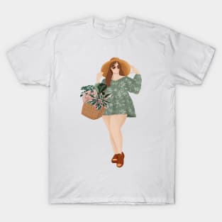 Girl Plant Shopping T-Shirt